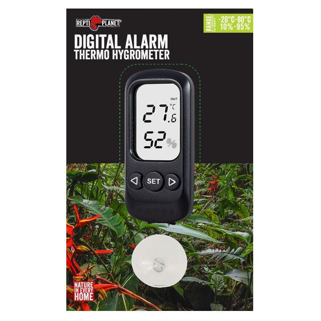 Teploměr vlhkoměr LCD REPTI PLANET s alarmem - vnitřní