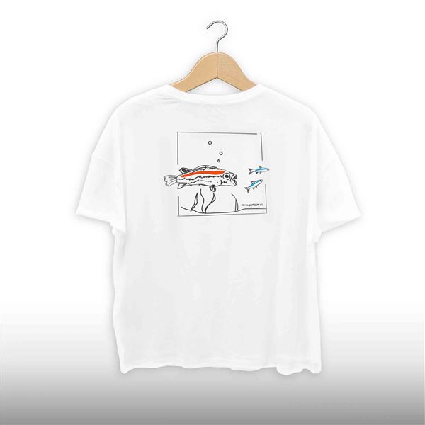 Aqua Style Tričko Žeru ryby - L - Bílé
