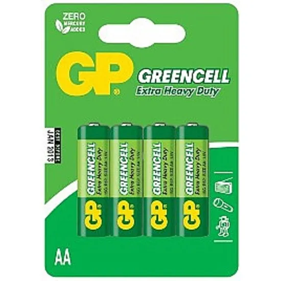 Baterie GP AA Greencell 1,5 V 4 Ks