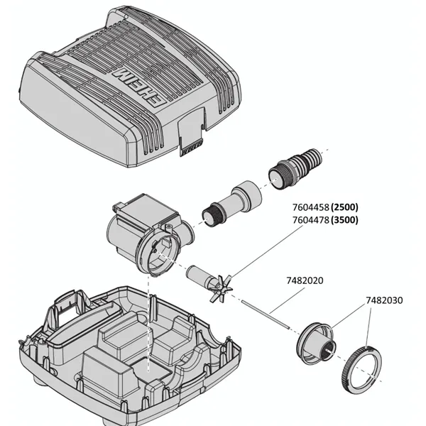 Eheim kryt rotoru pro LOOP 7000, FLOW 2500, PLAY 2500