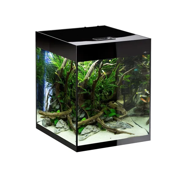 Akvárium set AQUAEL GLOSSY CUBE ST Day&Night černé 135L