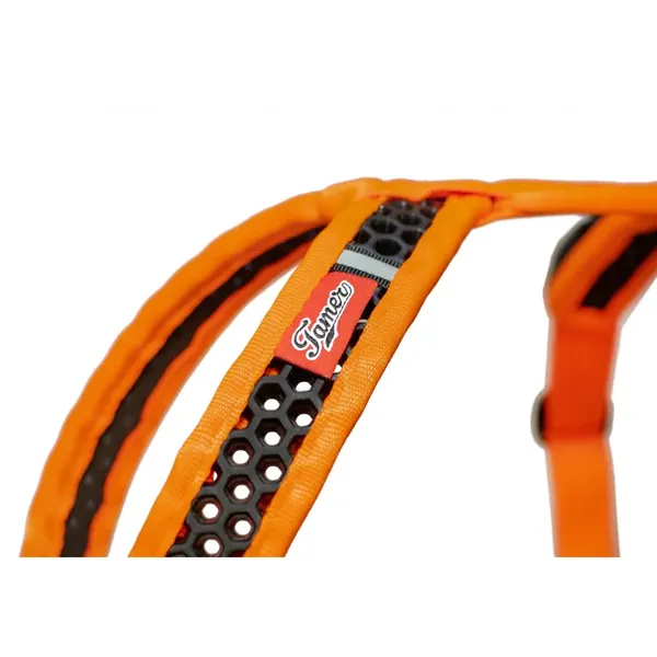 Tamer postroj Softy - oranžovočerný, velikost 8