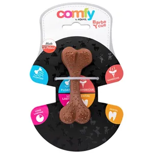 Comfy hračka zubní kost barbecue 8,5 cm hnědá Comfy hračka zubní kost barbecue 8,5 cm hnědá