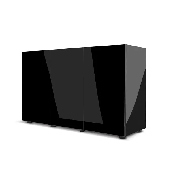 Skřínka AQUAEL pod akvária GLOSSY 120 černá - SMONTOVANÁ
