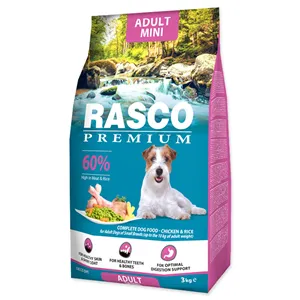 Rasco Premium Adult Mini kuře s rýží 3 kg Rasco Premium Adult Mini kuře s rýží 3 kg