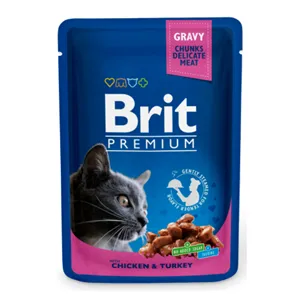 Brit Premium Cat Pouches with Chicken & Turkey 100 g Brit Premium Cat Pouches with Chicken & Turkey 100 g
