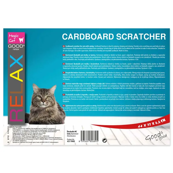 Magic Cat Sofa 2 kartonové škrabadlo 44 cm