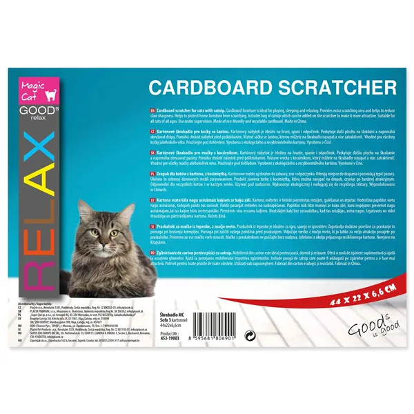 Magic Cat Sofa 3 kartonové škrabadlo 44 cm