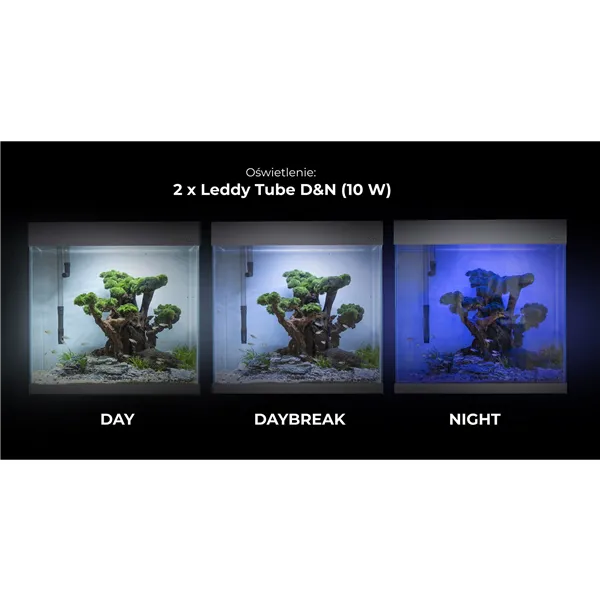 Akvárium set AQUAEL Opti Set 130 Day&Night bílé 130L