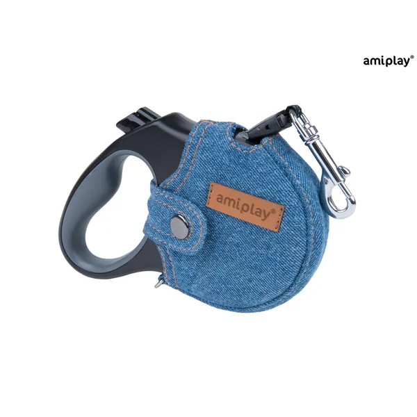 Amiplay Vodítko Infini s Denim XL 5m - 50 kg modrá