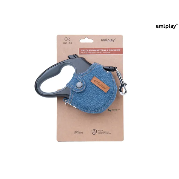 Amiplay Vodítko Infini s Denim XL 5m - 50 kg modrá