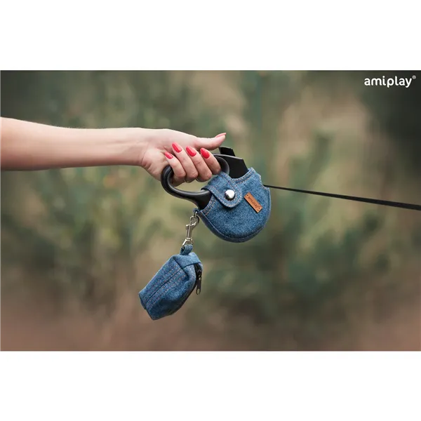 Amiplay Tastička na sáčky Denim 9x5x4 cm Modrá