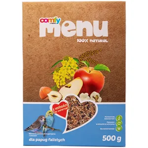 Comfy Menu Kompletní krmivo s ovocem pro andulky 500 g Comfy Menu Kompletní krmivo s ovocem pro andulky 500 g
