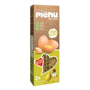 Comfy Menu Vajíčkové tyčinky pro kanáry a exotické ptáky 90 g Comfy Menu Vajíčkové tyčinky pro kanáry a exotické ptáky 90 g