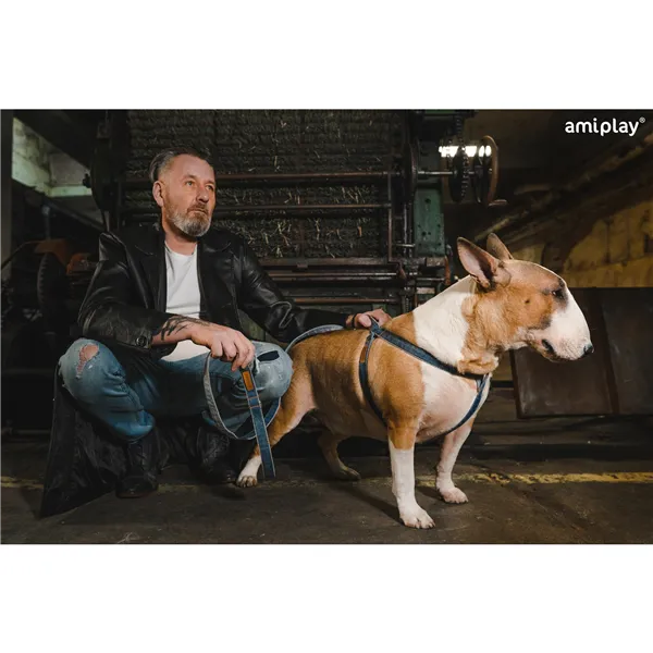 Amiplay Postroj Denim L 40-75x 2cm - námořnická