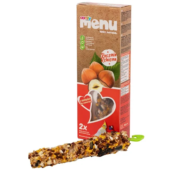Comfy Menu Ořechové tyčinky pro středně velké papoušky 90 g