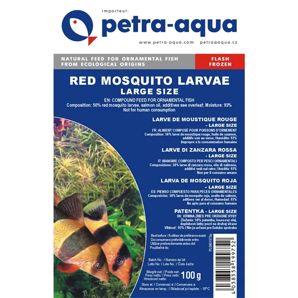 Petra-Aqua Mražená Patentka červená velká 100g - BLISTR