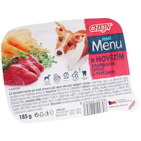 Chejn Mini Menu hovězí 185 g