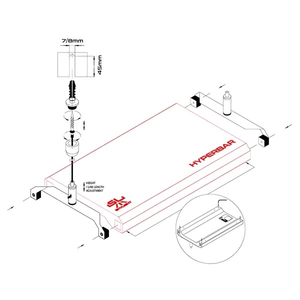Skylight HYPERBAR hanging kit