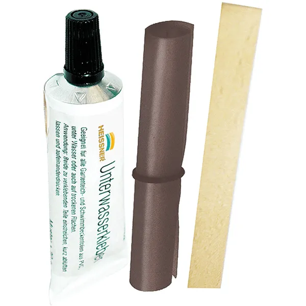 Opravná sada na lepení PVC fólie pod vodou, lepidlo tuba 30ml + fólie