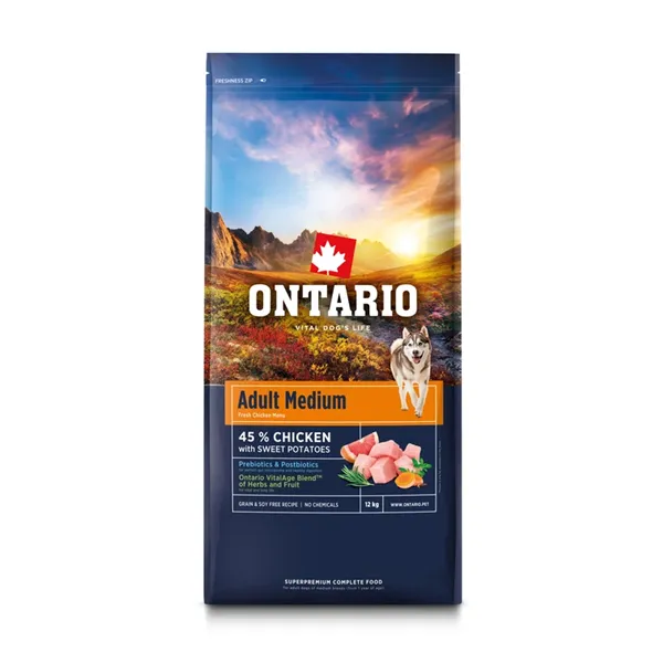 Ontario Adult Medium Chicken & Sweet Potatoes 12 kg